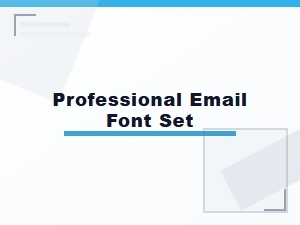 Professional Email Font Set for Creative Designs